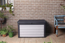 Denali 100 Gallon Resin Large Deck Box – Grey / Black