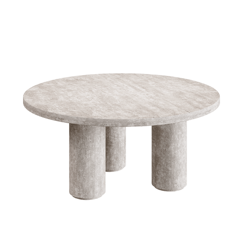 Casoli Travertine Coffee Table, White