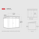 Keter 9x 7 Cortina Heavy Duty Plastic Pent Shed – Dark Grey