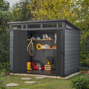 Keter 9x 7 Cortina Heavy Duty Plastic Pent Shed – Dark Grey