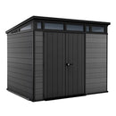 Keter 9x 7 Cortina Heavy Duty Plastic Pent Shed – Dark Grey