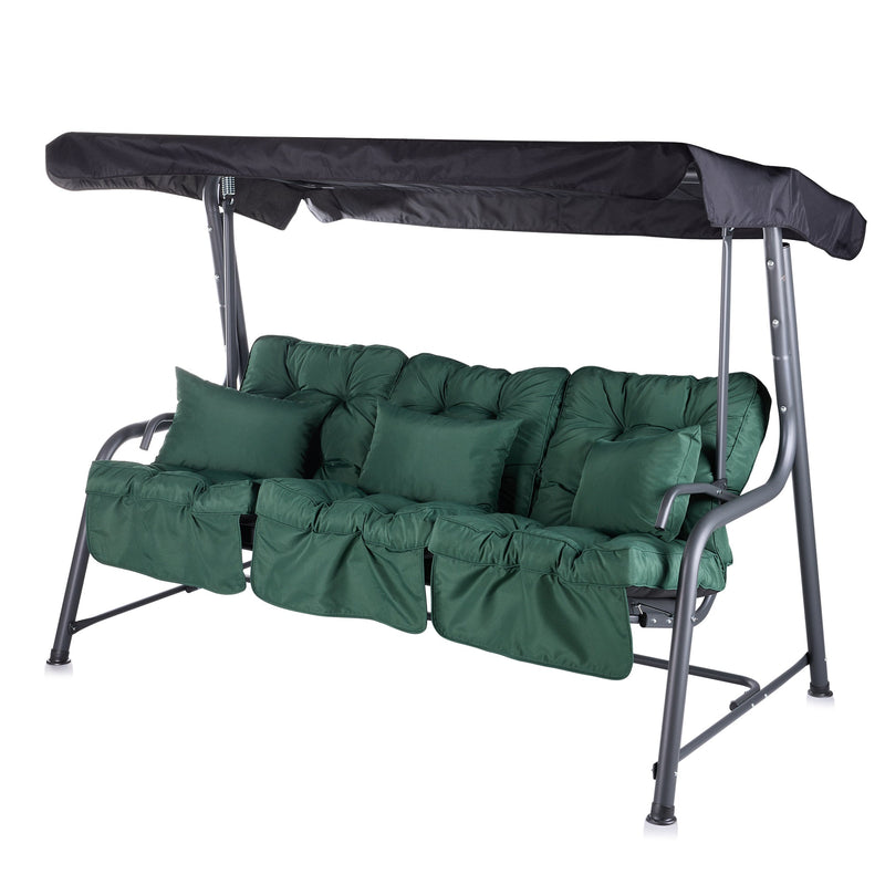 Alfresia Turin 3 Seater Reclining Garden Swing Seat | Classic Cushions