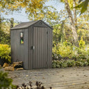 Keter 4×6 Darwin Heavy Duty Plastic Garden Shed – Grey