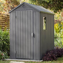Keter 4×6 Darwin Heavy Duty Plastic Garden Shed – Grey