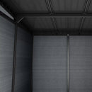 Keter 9×7.5 Newton Plus Side Entry Plastic Shed – Dark Grey