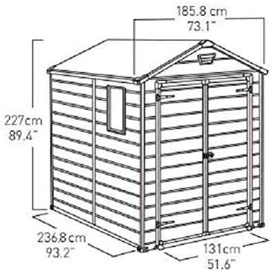 Keter 6x 8 Manor Plastic Garden Storage Shed – Beige