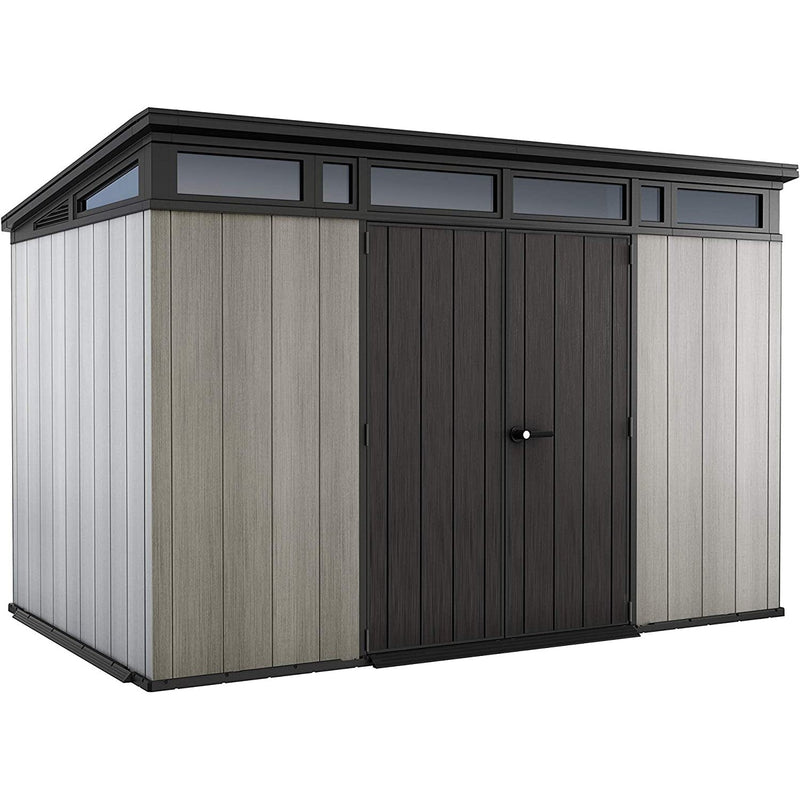 Keter 11x 7 Artisan Heavy Duty Plastic Pent Shed – Grey