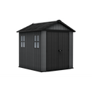 Keter 7′ x 7.5′ Newton Plus Side Entry Plastic Shed – Dark Grey