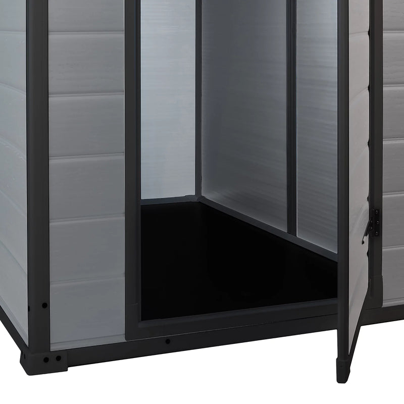 Klikstrom Senner 6×4 ft Pent Grey Shed with floor & 1 window