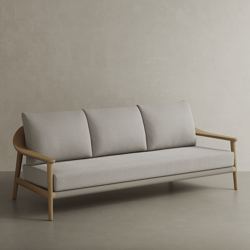 N1 Three Seater Sofa Light Teak