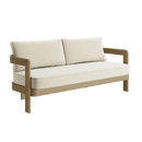 N3 Oak Three Seater Sofa Pearl Herringbone