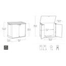 Keter Store It Out Nova 880L Storage Box (with pistons) – Dark Grey with Light Grey Lid