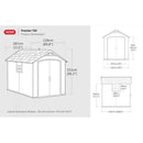 Keter 7.5×9 Premier Heavy Duty Plastic Shed – Grey